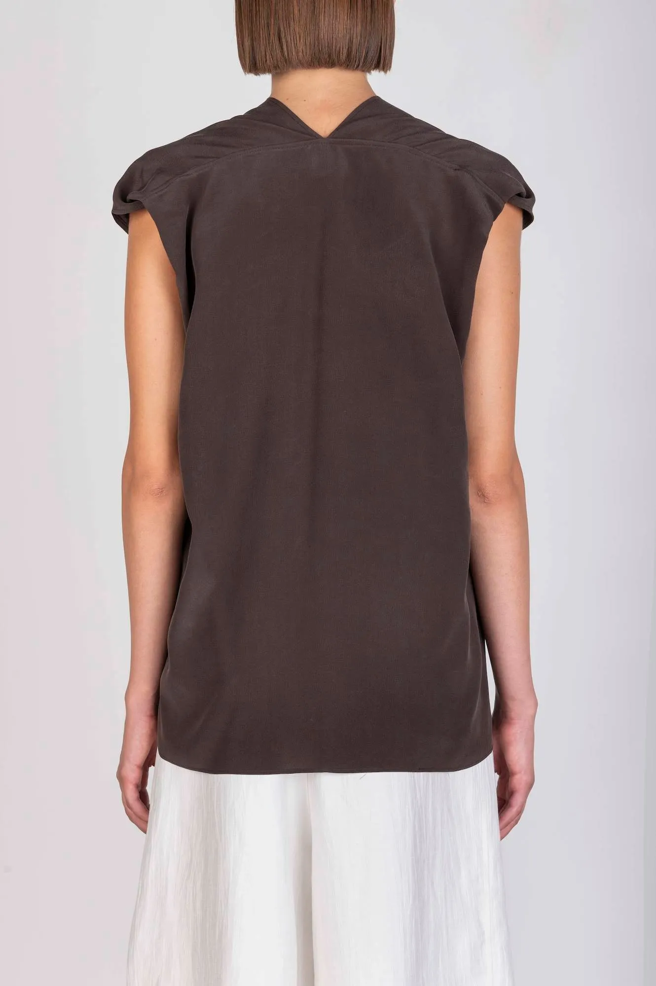 V-NECK SILK TOP sold by ALYSI product image thumbnail 3