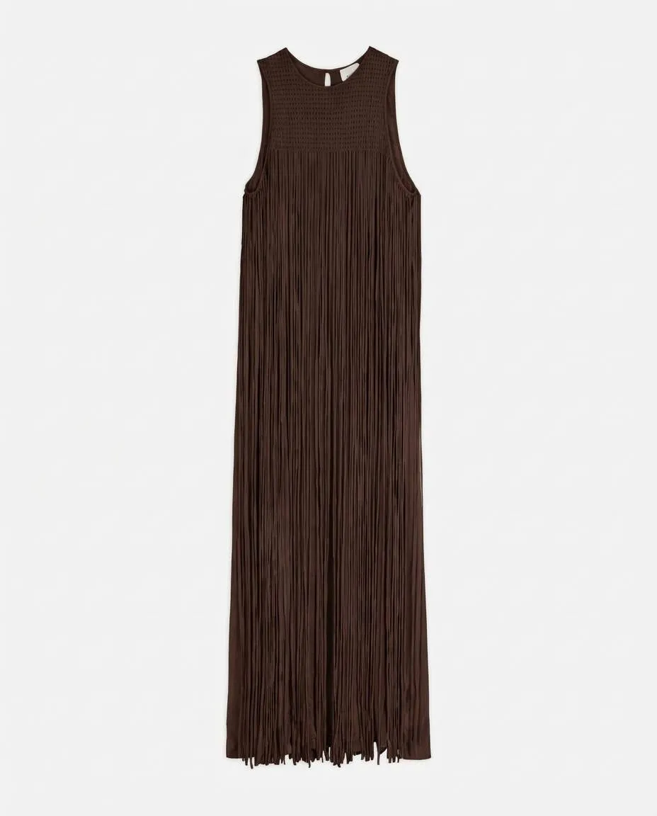 LONG DRESS WITH FRINGES sold by ALYSI