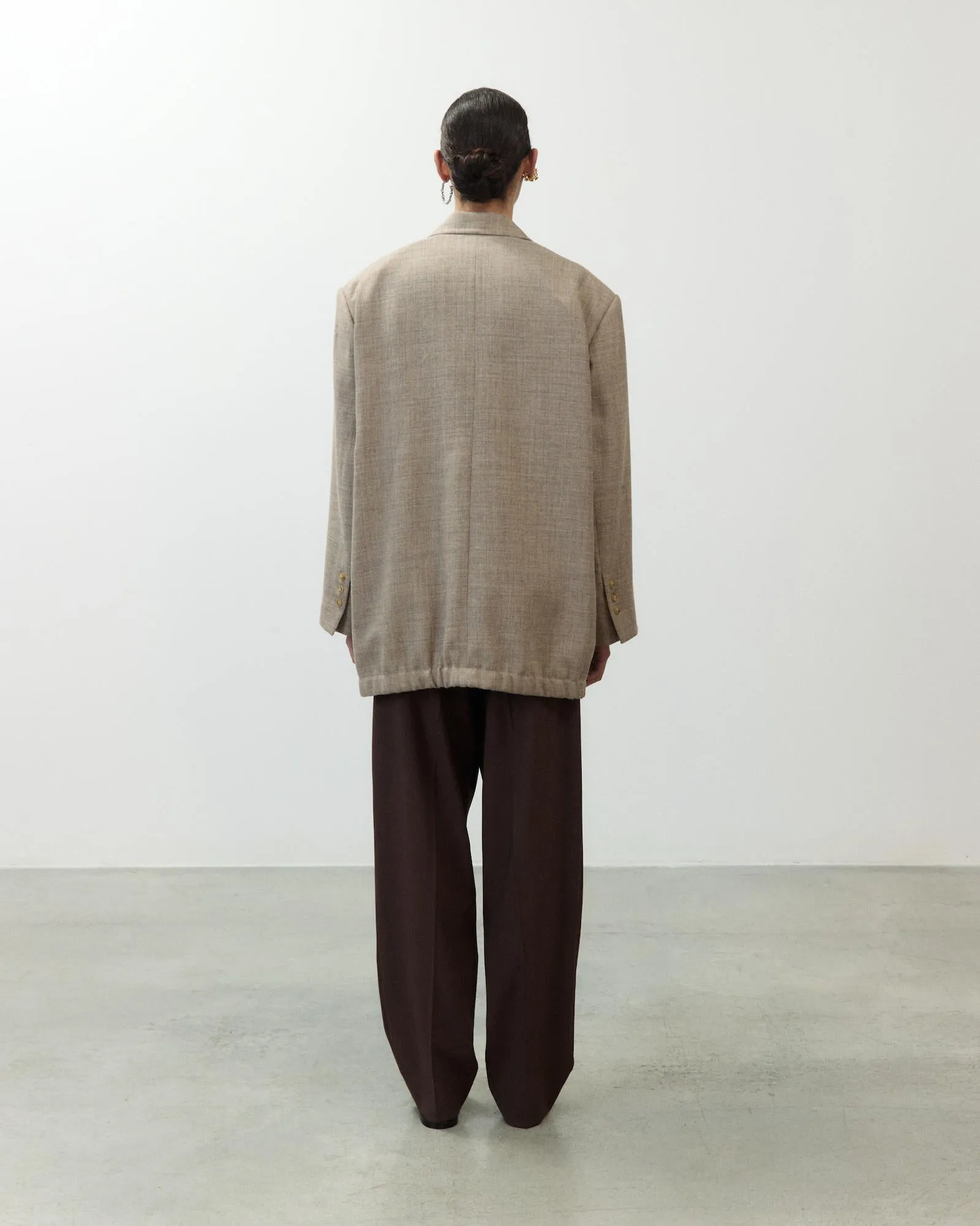 OVERSIZED MELANGE WOOL BLAZER sold by ALYSI product image thumbnail 3