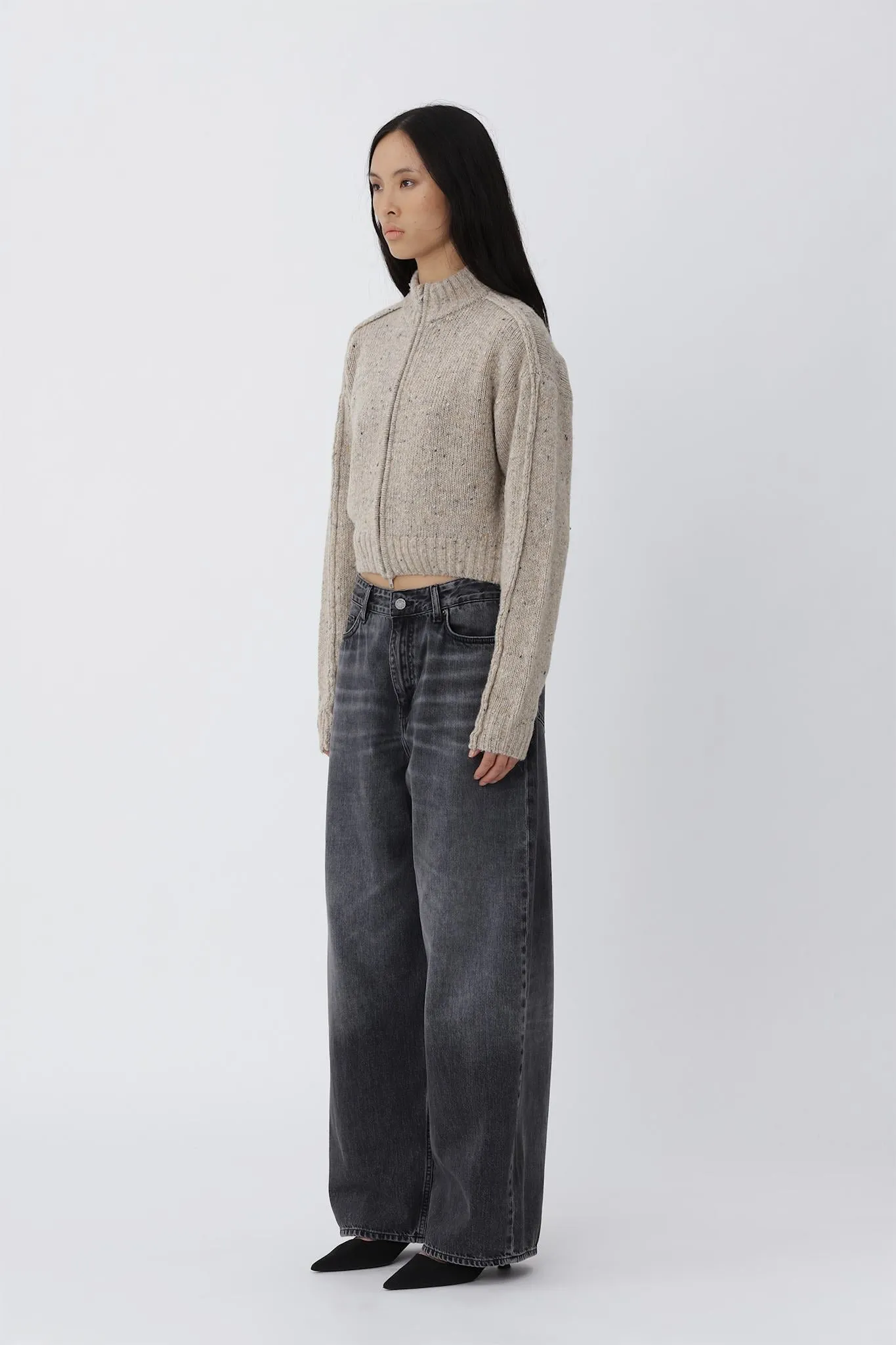 Alea Zip Knit Cardigan - Plaza Taupe sold by Won Hundred product image thumbnail 3