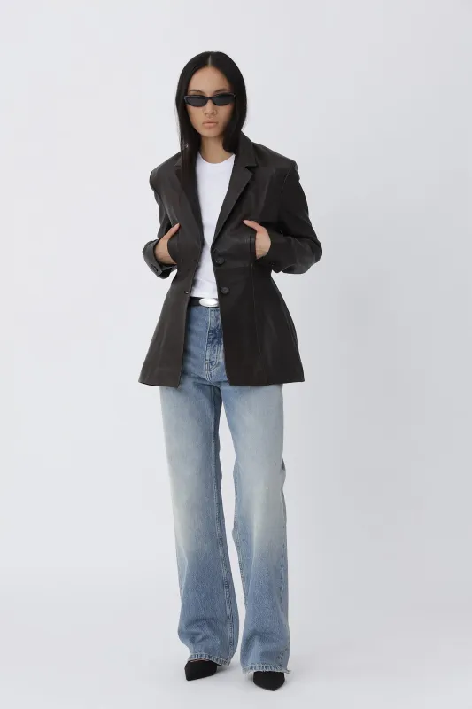 Silva Leather Blazer made by Won Hundred