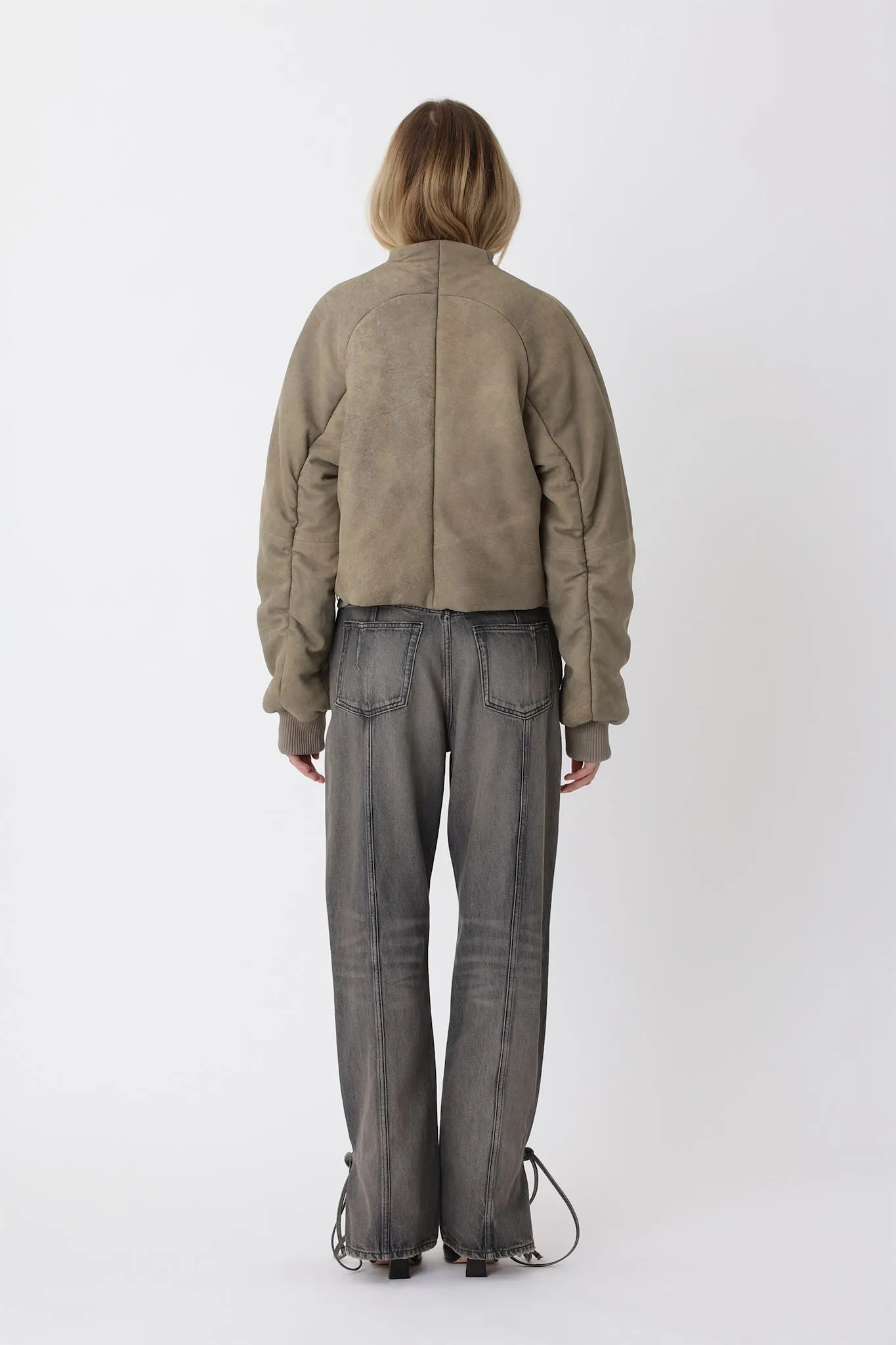 Ola leather Bomber jacket sold by Won Hundred product image thumbnail 4