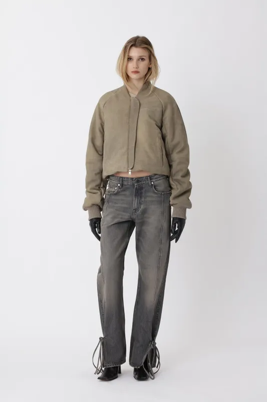 Ola leather Bomber jacket made by Won Hundred