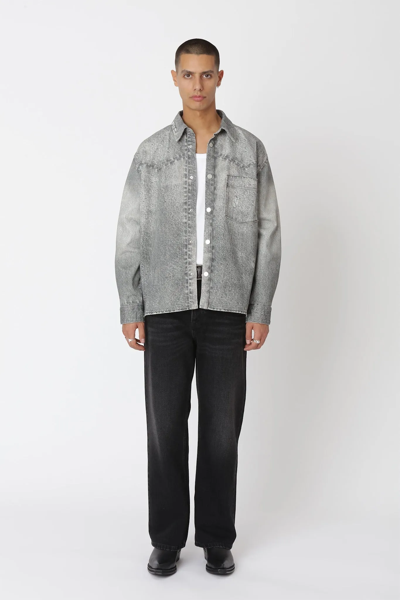 Zayne Printed Denim Shirt sold by Won Hundred product image thumbnail 2