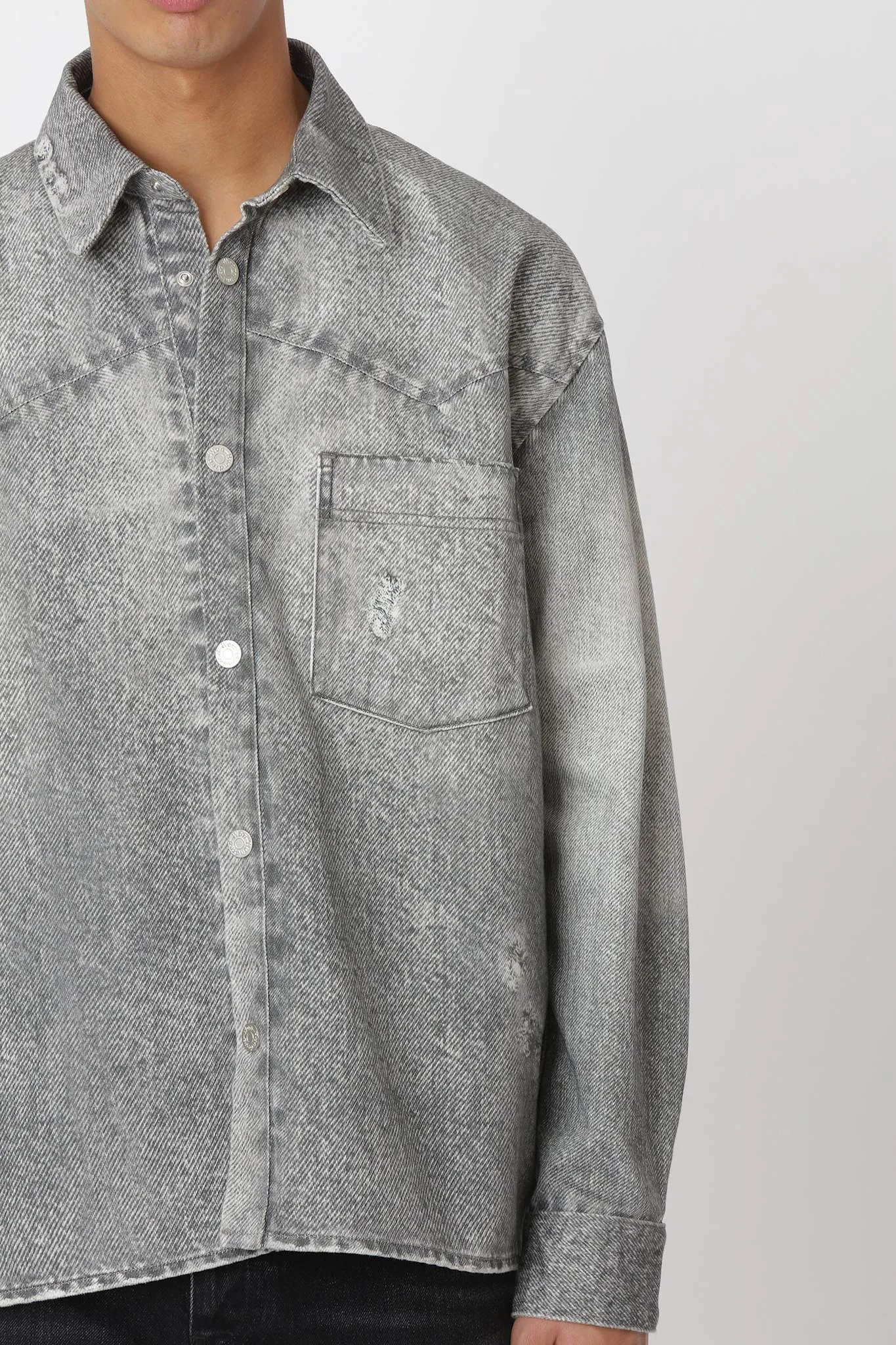 Zayne Printed Denim Shirt sold by Won Hundred product image thumbnail 3