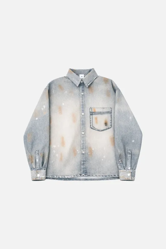 Maza Printed Denim Shirt made by Won Hundred