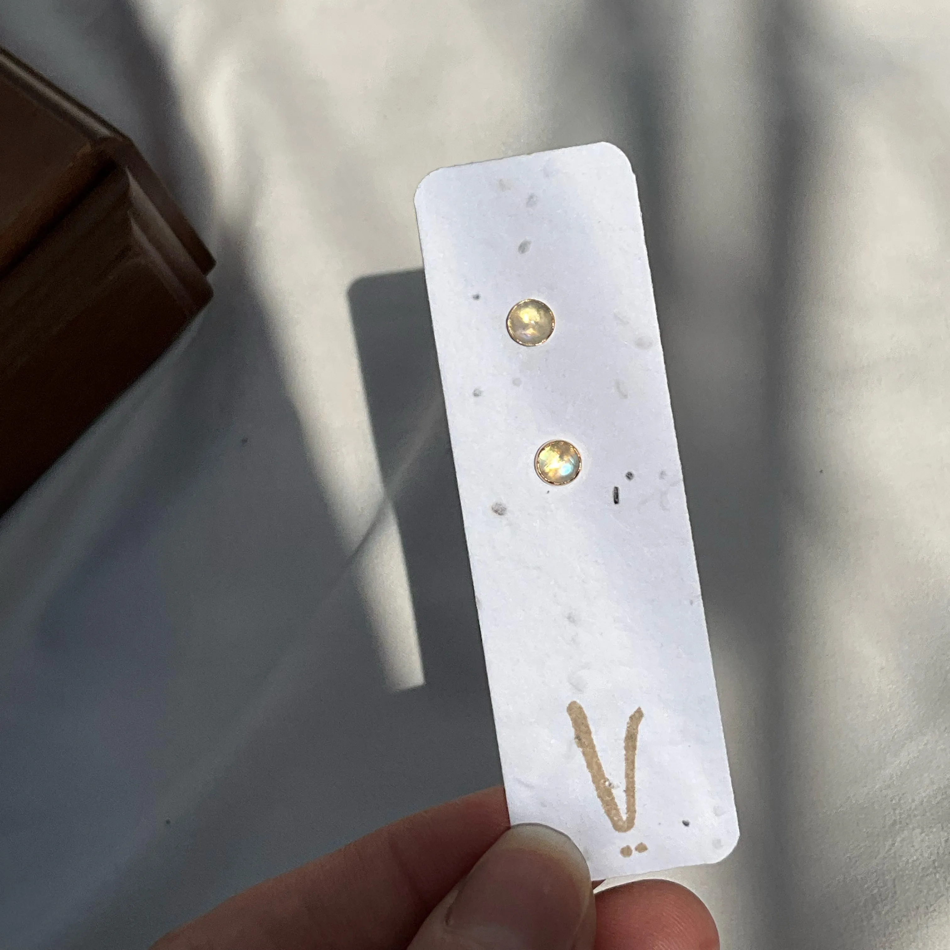 Moonstone Studs sold by Vanderzee product image thumbnail 3