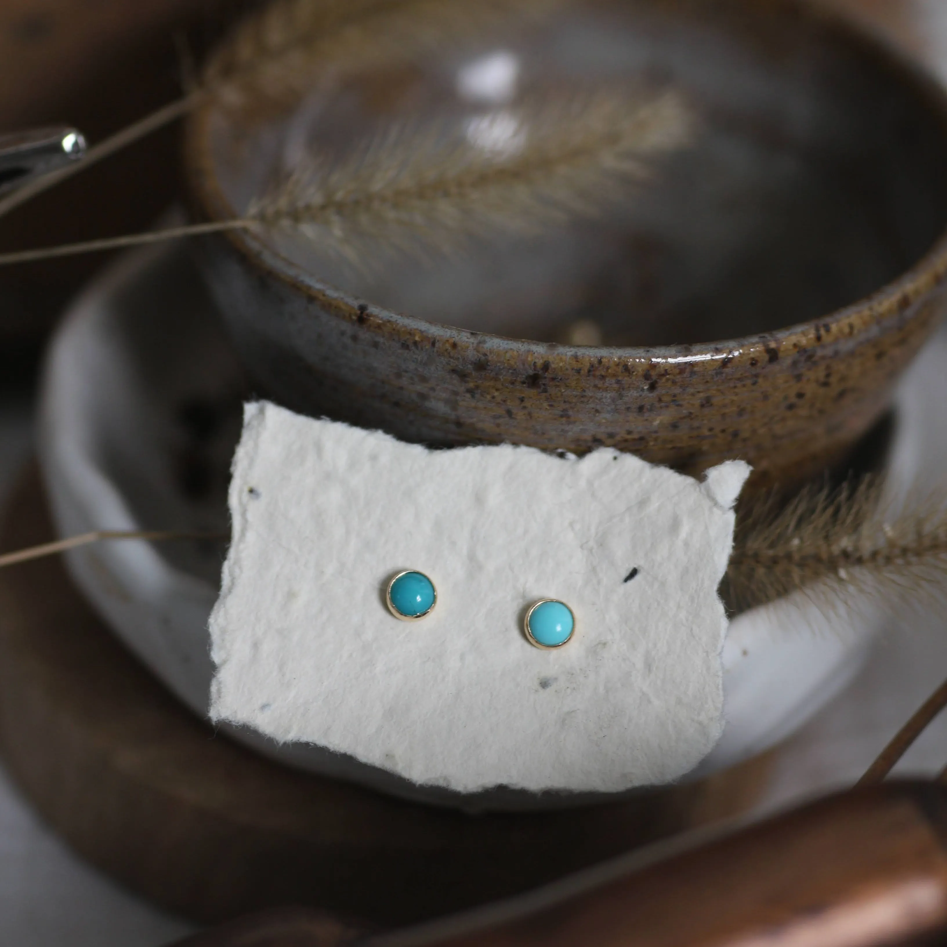 Turquoise Studs sold by Vanderzee