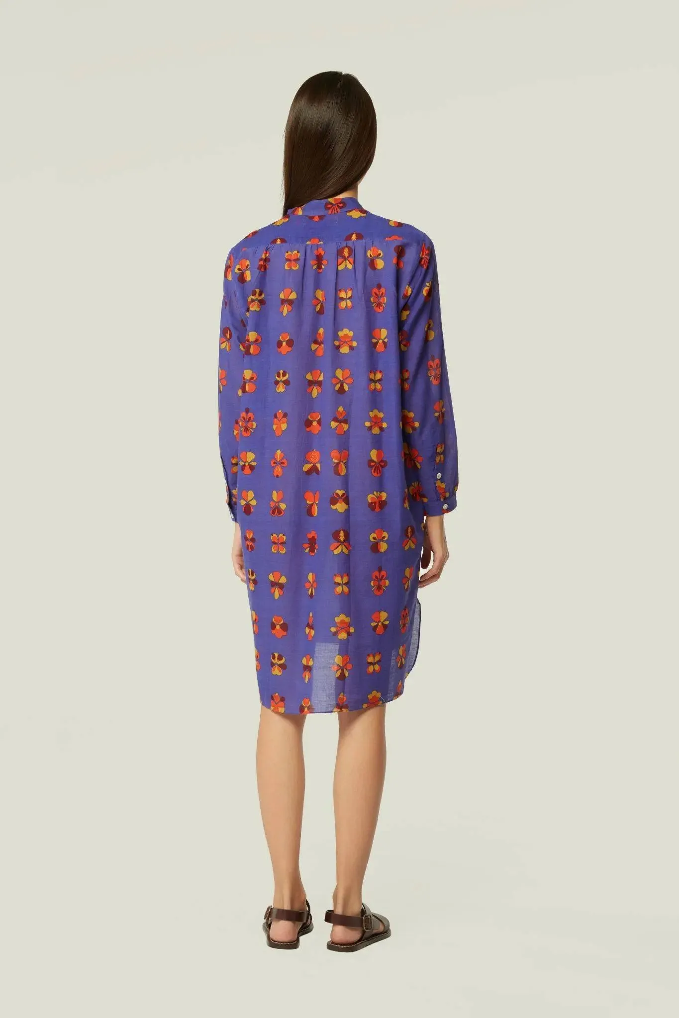 Robe Martine - Flowers Viola Pansy Blue sold by Moismont product image thumbnail 3