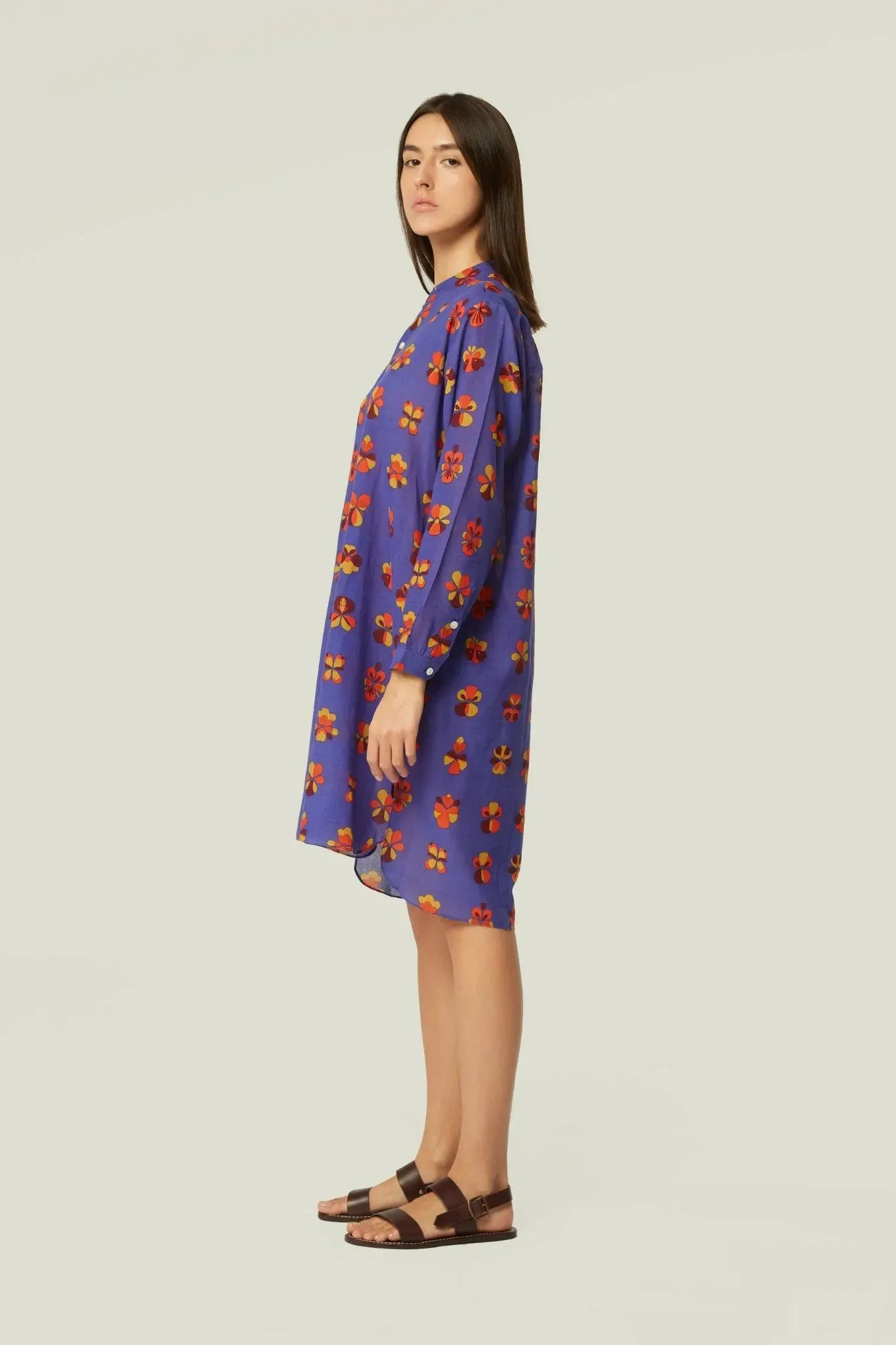 Robe Martine - Flowers Viola Pansy Blue sold by Moismont product image thumbnail 2