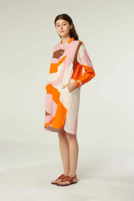 Robe Martine - Comice Indian Pink made by Moismont