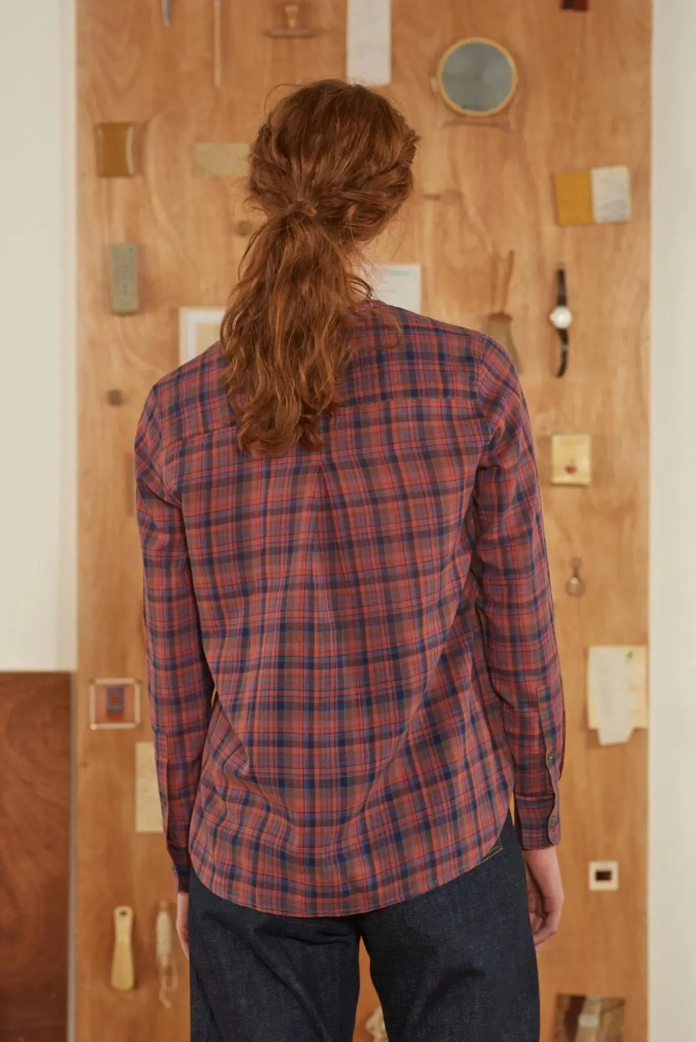 Chemise Lucia N°706 Checks Chenai Indian Red sold by Moismont product image thumbnail 4