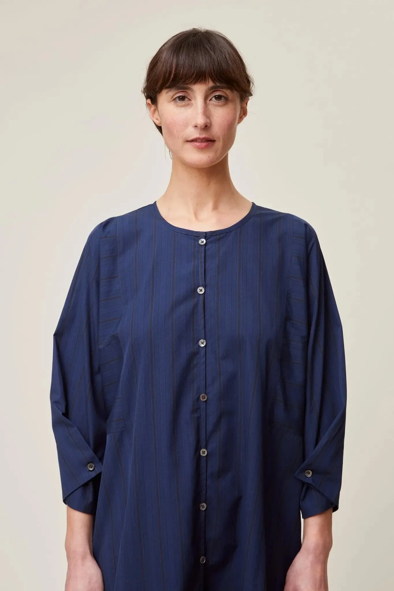 Robe Annouck N°734 Stripes Navy Blue sold by Moismont product image thumbnail 3