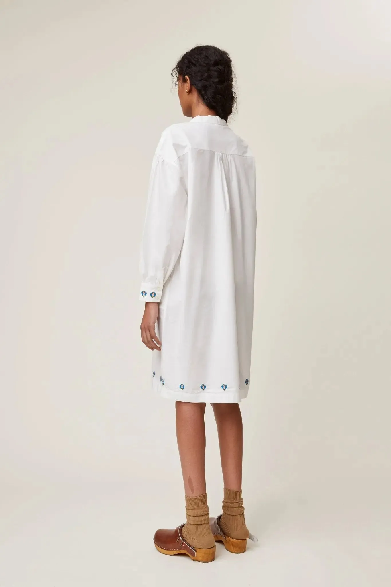 Robe Maelle N°735 Popeline White - Flower embroidery sold by Moismont product image thumbnail 4