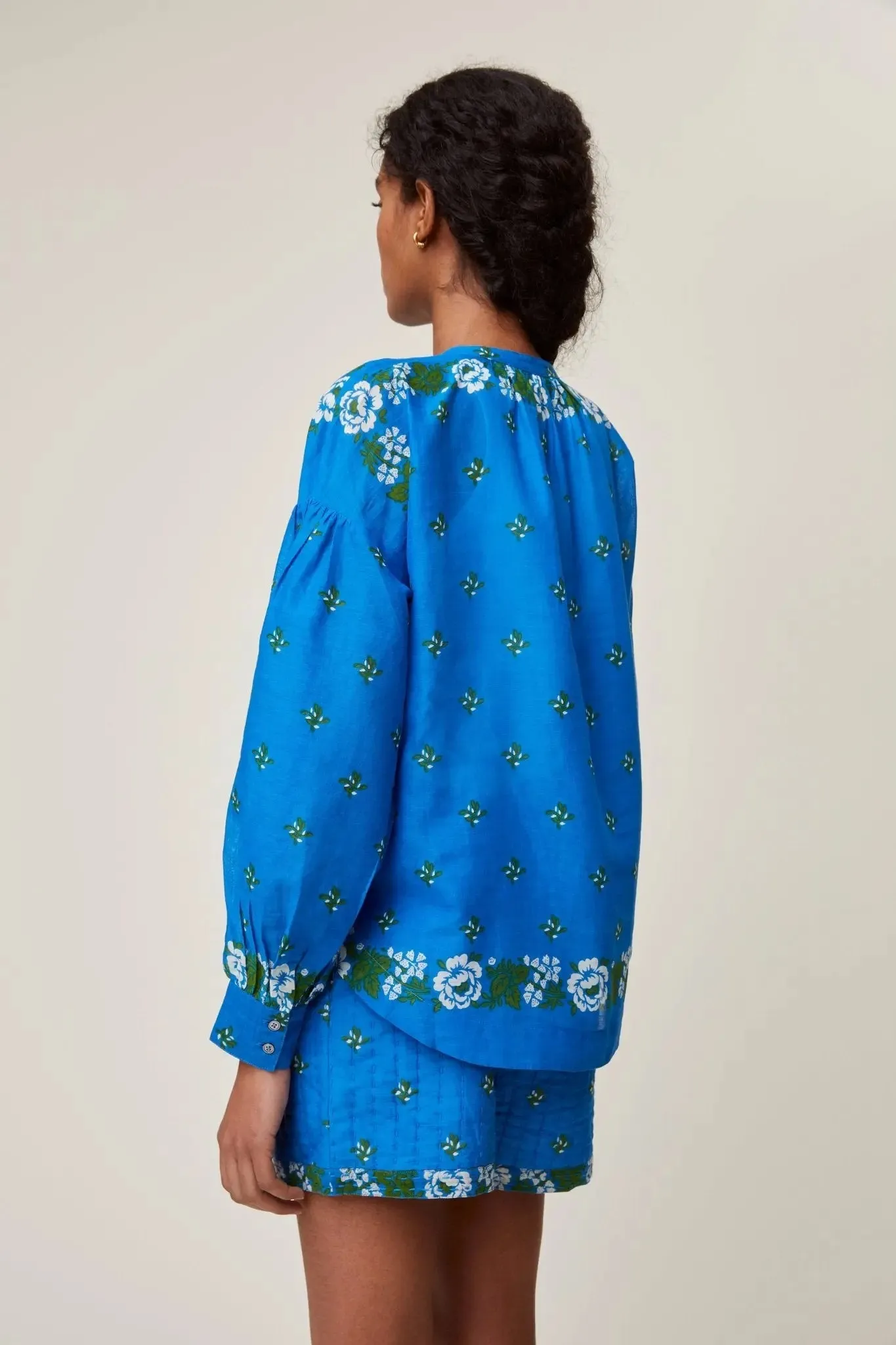 Chemise Viviane N°732 Patchwork Blue Worker sold by Moismont product image thumbnail 5