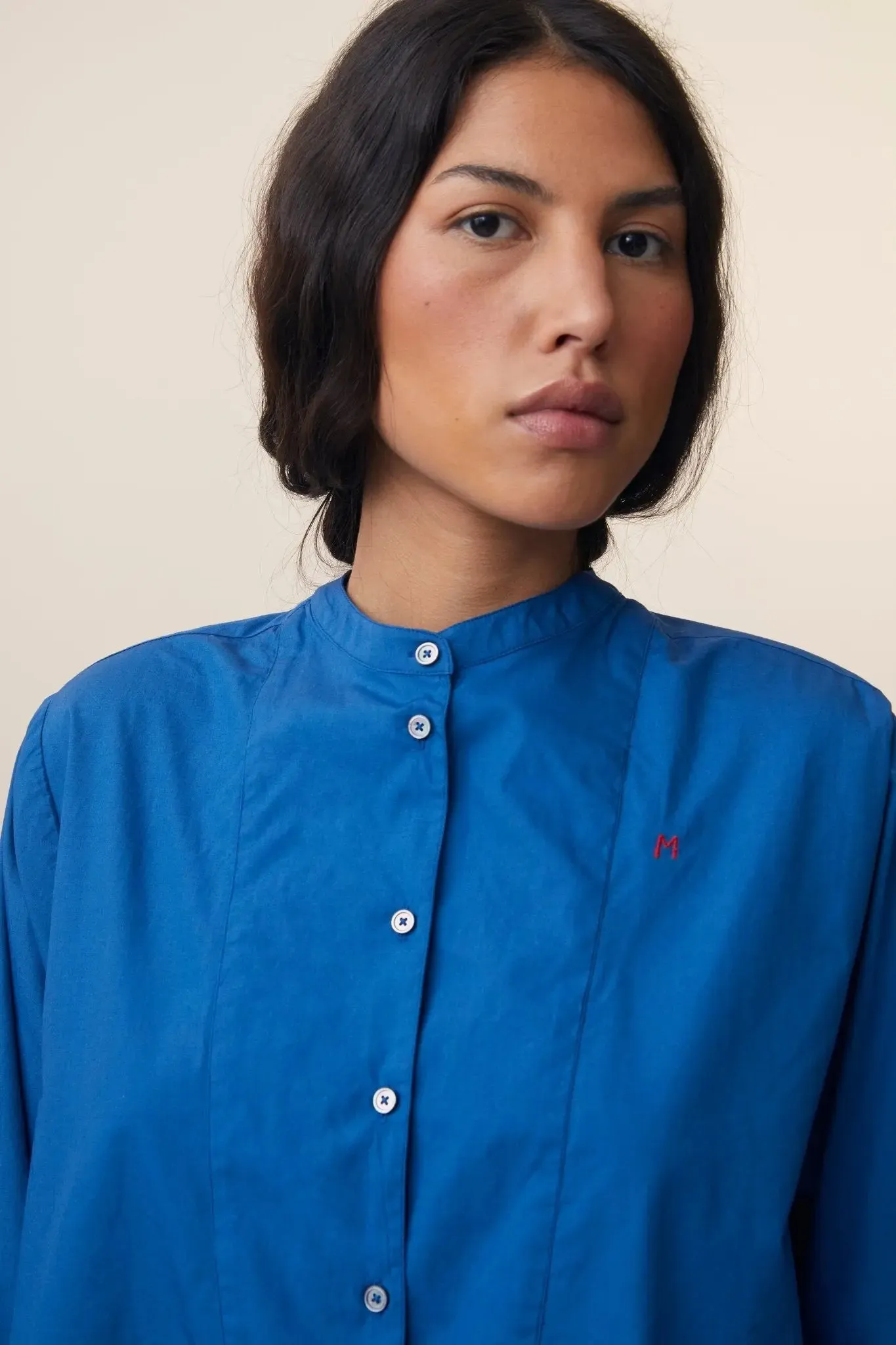 Chemise Colombe N°778 Poplin Royal Blue sold by Moismont product image thumbnail 2