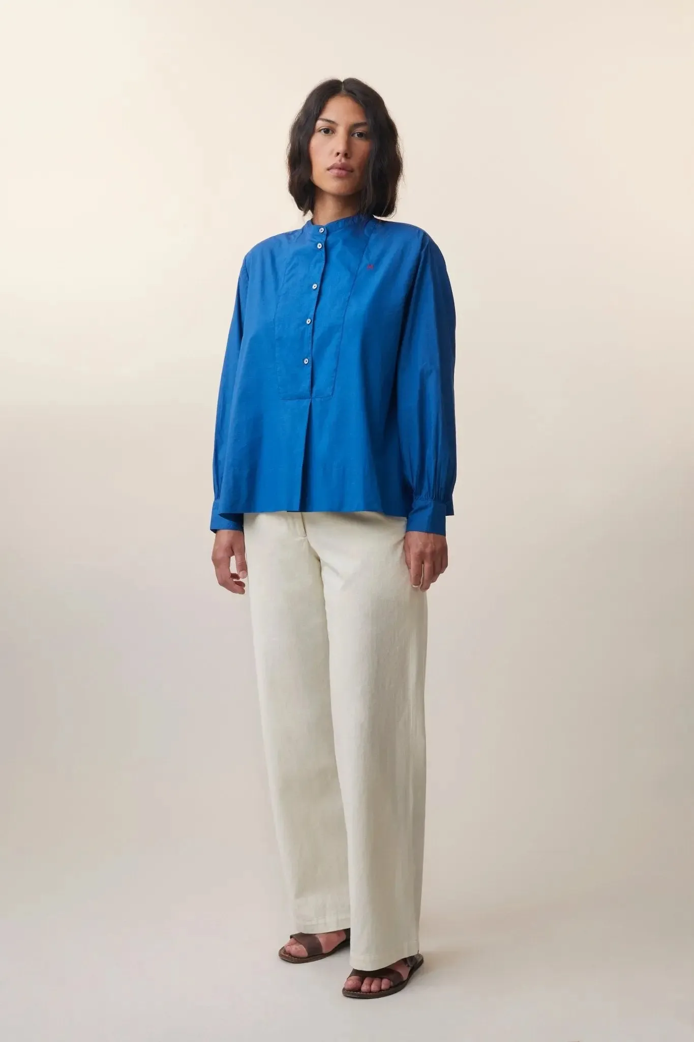 Chemise Colombe N°778 Poplin Royal Blue sold by Moismont product image thumbnail 3