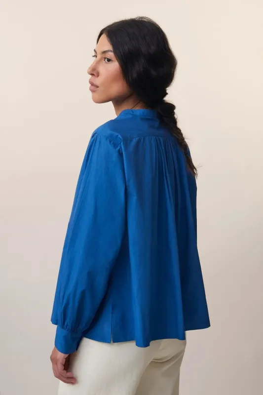 Chemise Colombe N°778 Poplin Royal Blue made by Moismont