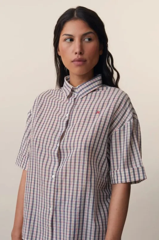 Chemise Edith N°776 Merle Navy Blue sold by Moismont