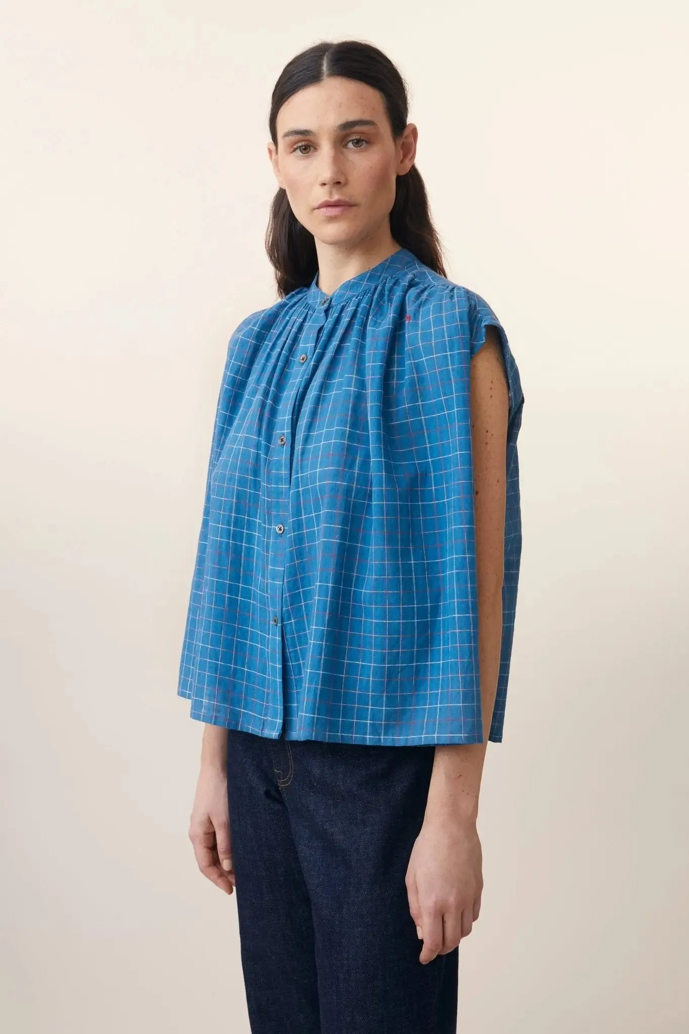 Chemise Max N°775 Griotte Blue Worker sold by Moismont