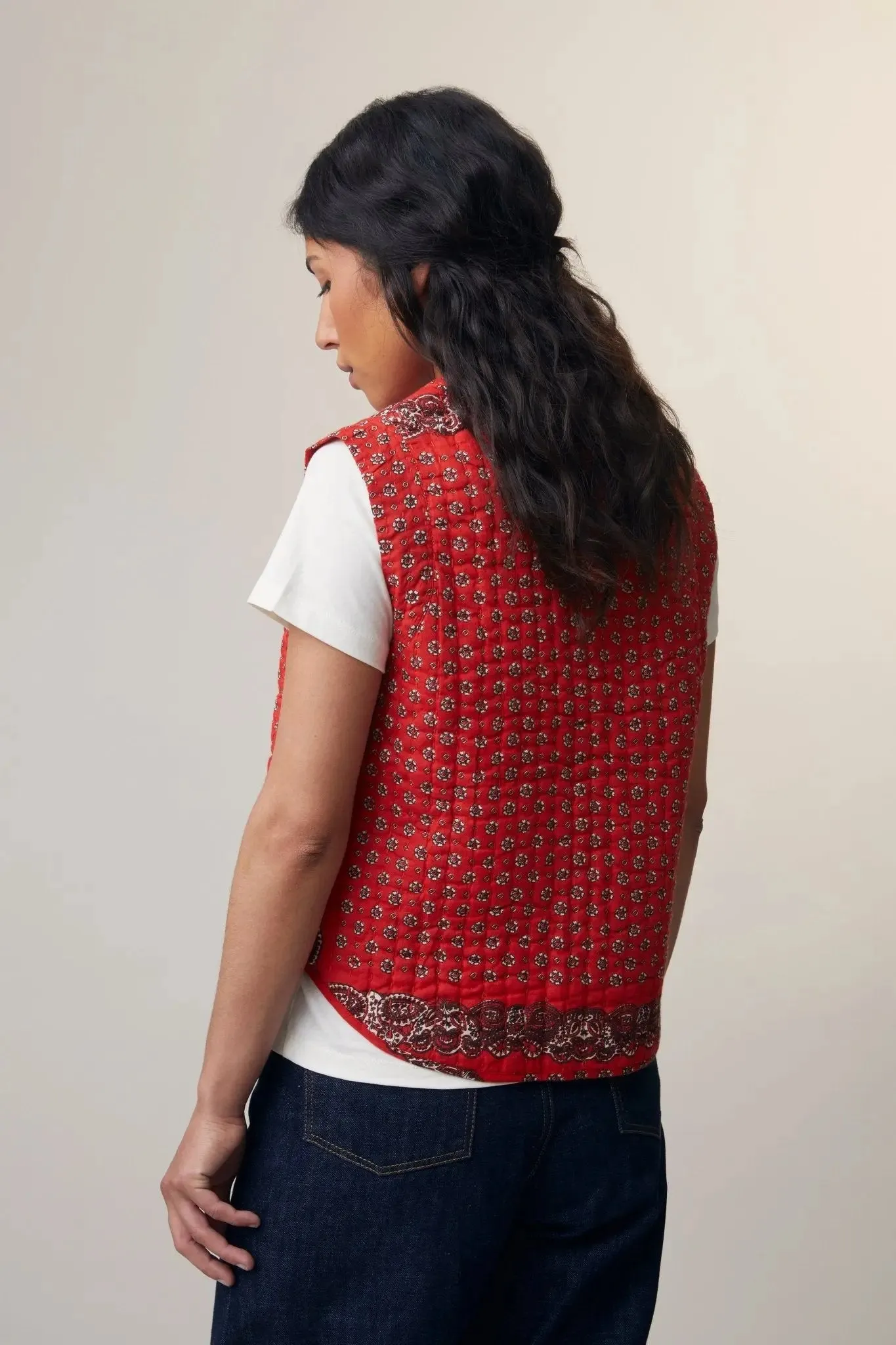 Gilet Paula N°742 Patchwork Tomette sold by Moismont product image thumbnail 5