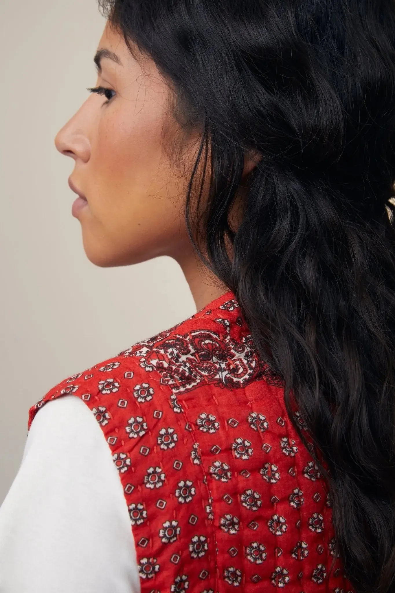 Gilet Paula N°742 Patchwork Tomette sold by Moismont product image thumbnail 4