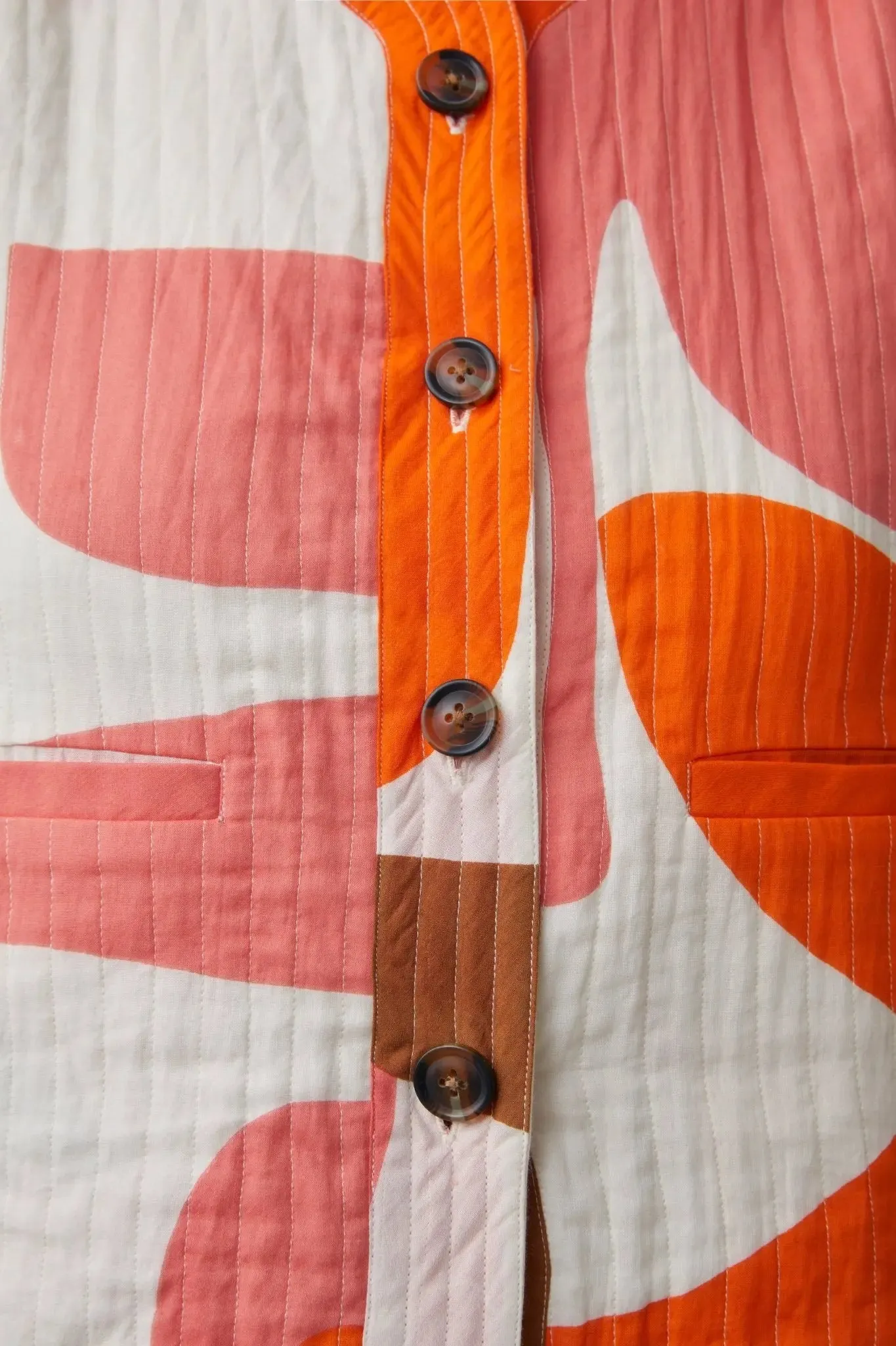 Gilet Paula N°742 Tourterelle Pop Pink sold by Moismont product image thumbnail 3