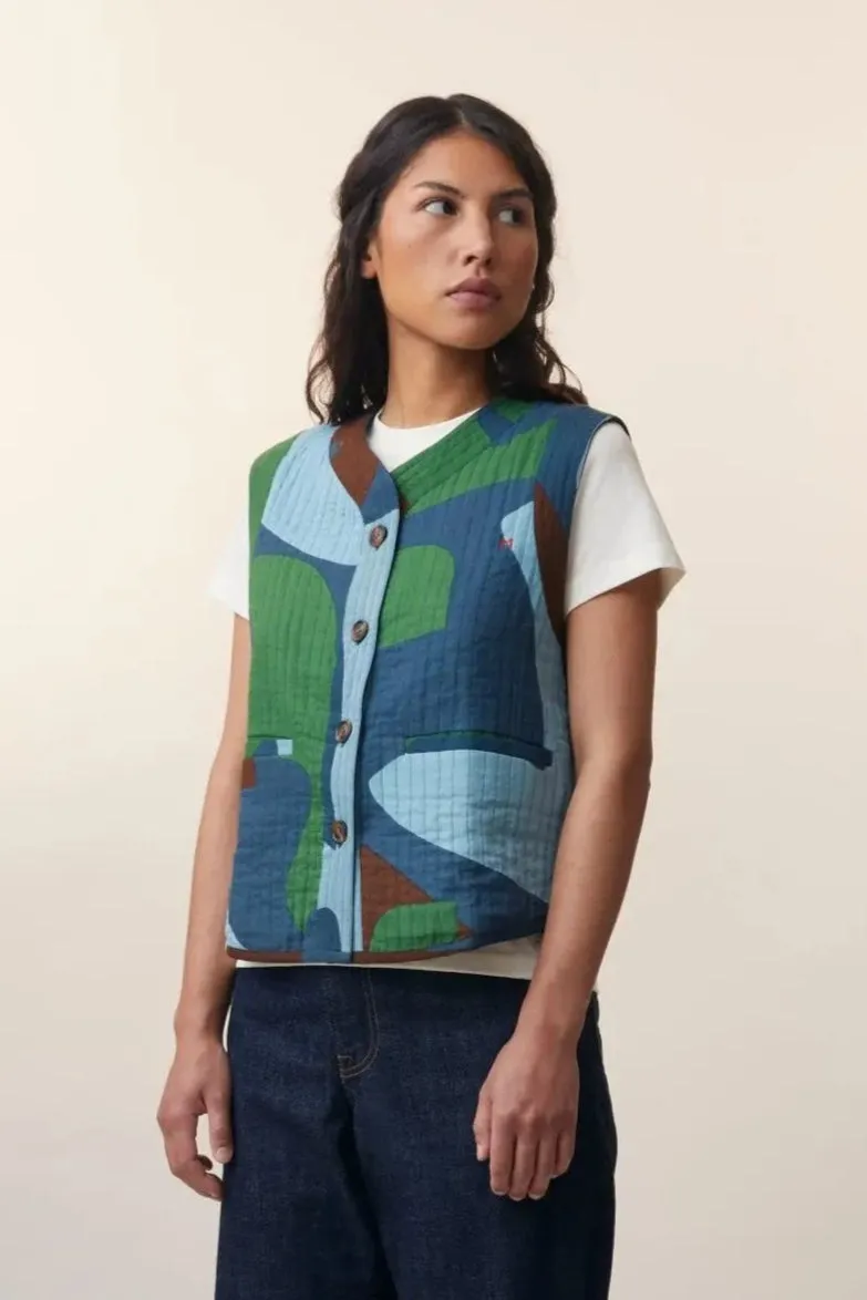 Gilet Paula N°742 Tourterelle Navy Blue sold by Moismont