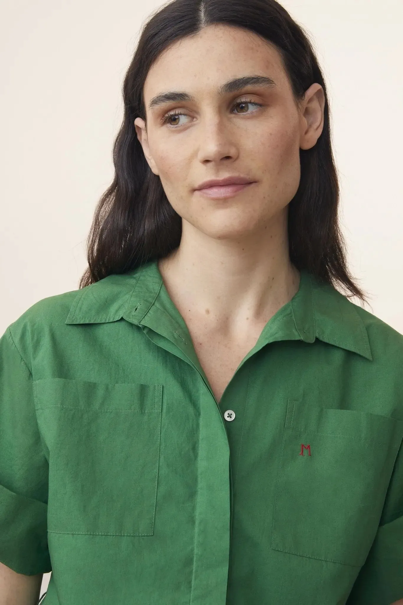 Robe Madelon N°780 Poplin Bottle Green sold by Moismont product image thumbnail 2