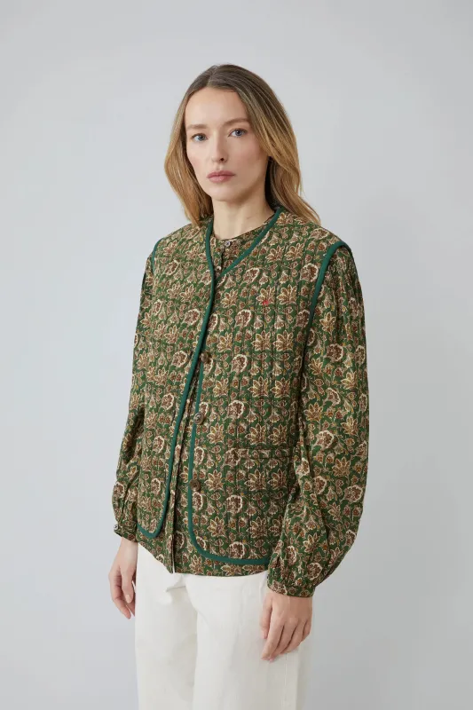 Gilet Ava N°813 India British Green sold by Moismont