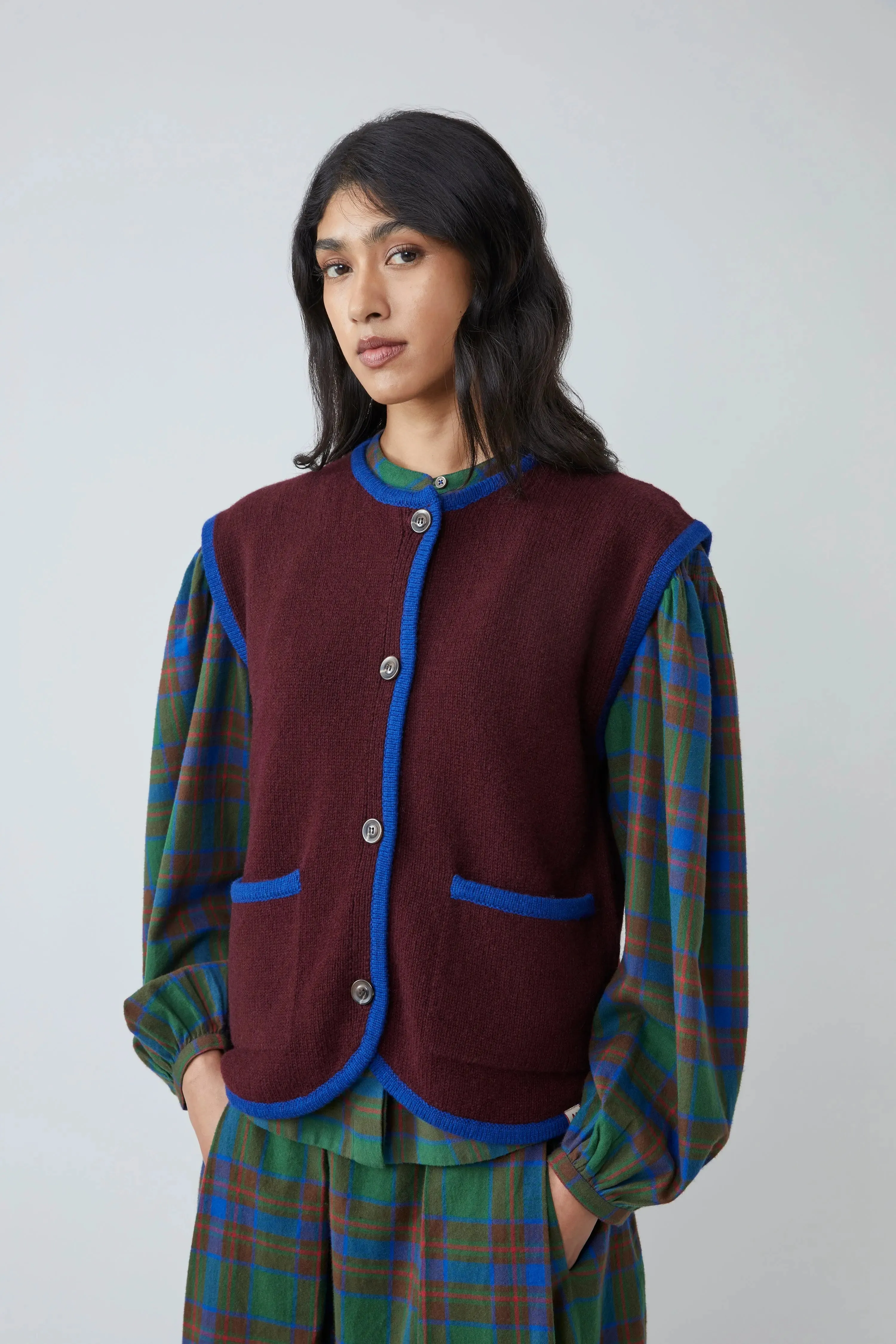 Cardigan Nora N°212 Fig sold by Moismont