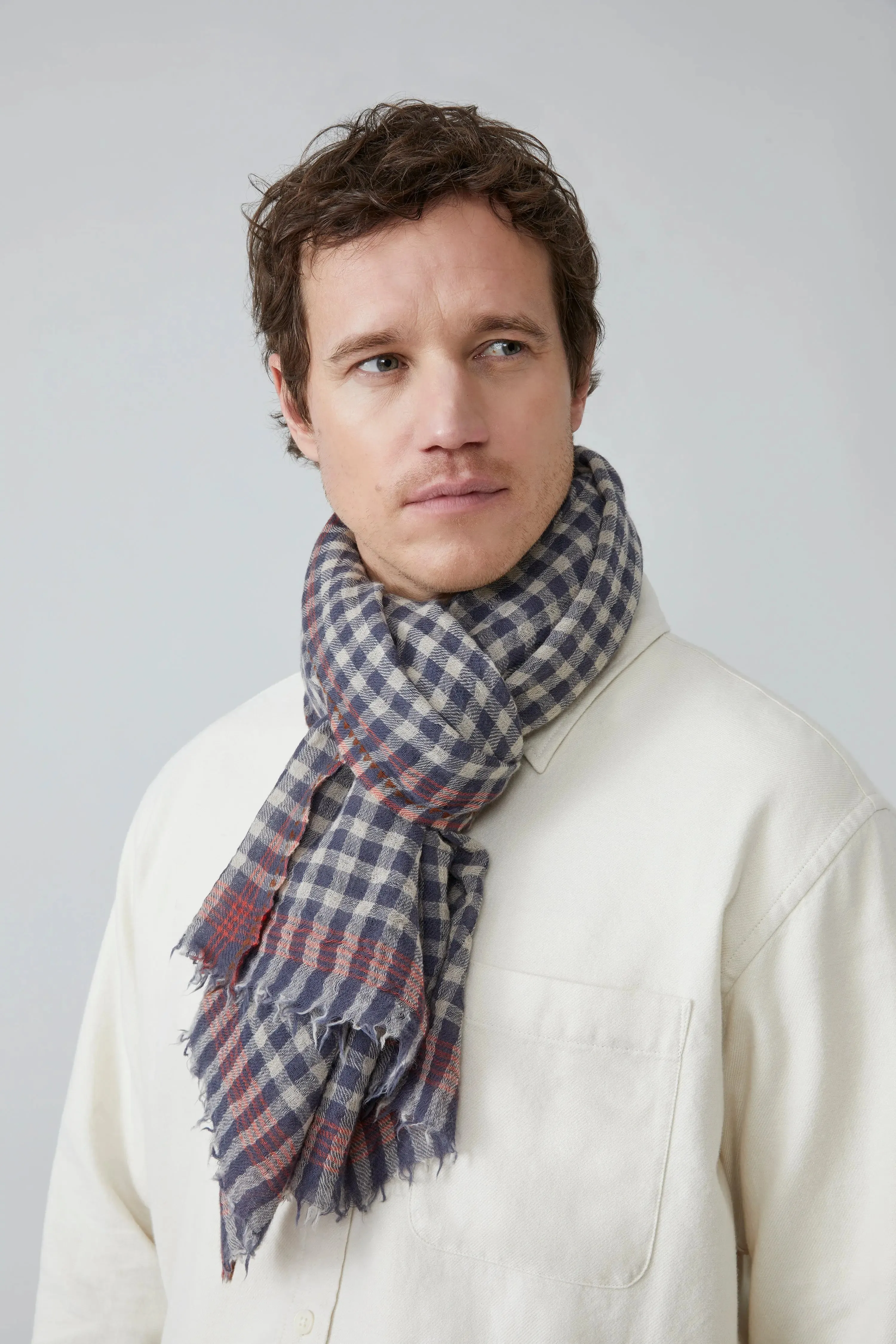 Echarpe Vichy N°693 Slate Grey sold by Moismont product image thumbnail 2