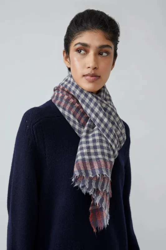 Echarpe Vichy N°693 Slate Grey made by Moismont