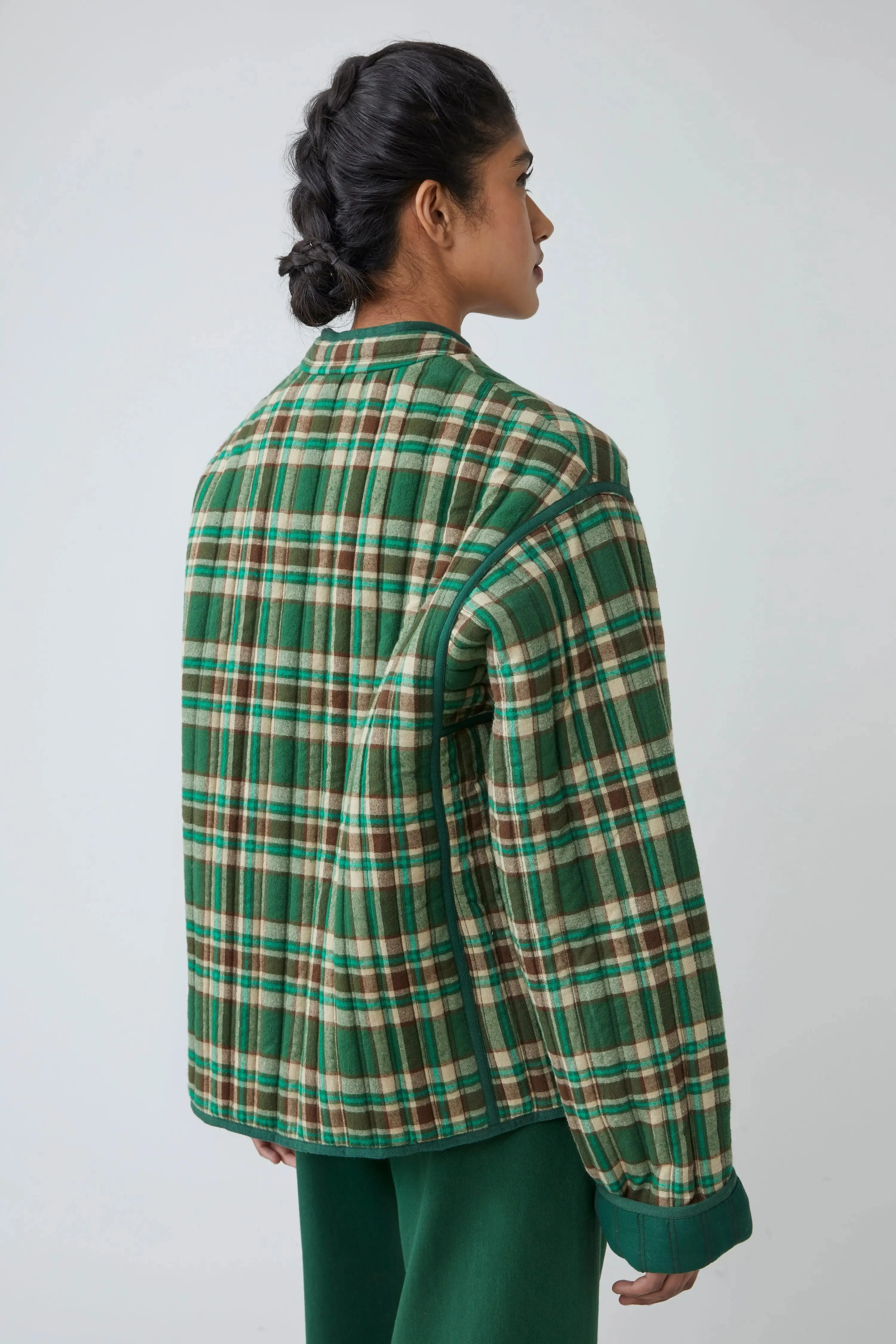 Veste Marilyn N°814 Checks Oxford Green sold by Moismont product image thumbnail 3