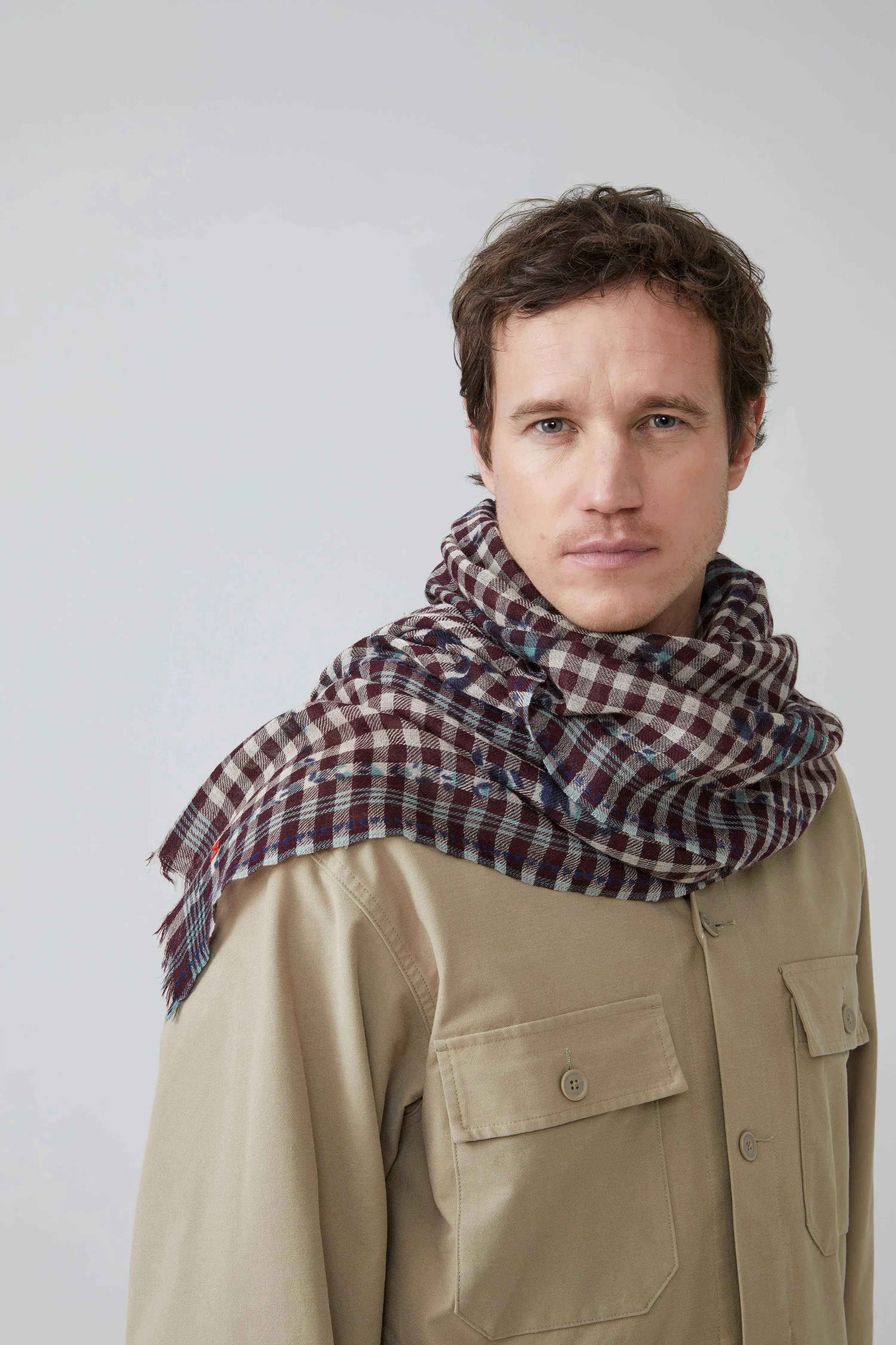 Echarpe Vichy N°693 Flowers Fig sold by Moismont product image thumbnail 2