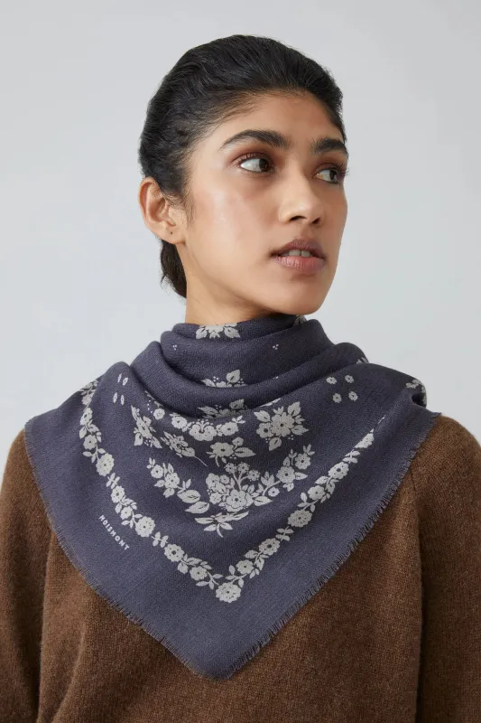Foulard London N°797 Slate Grey made by Moismont