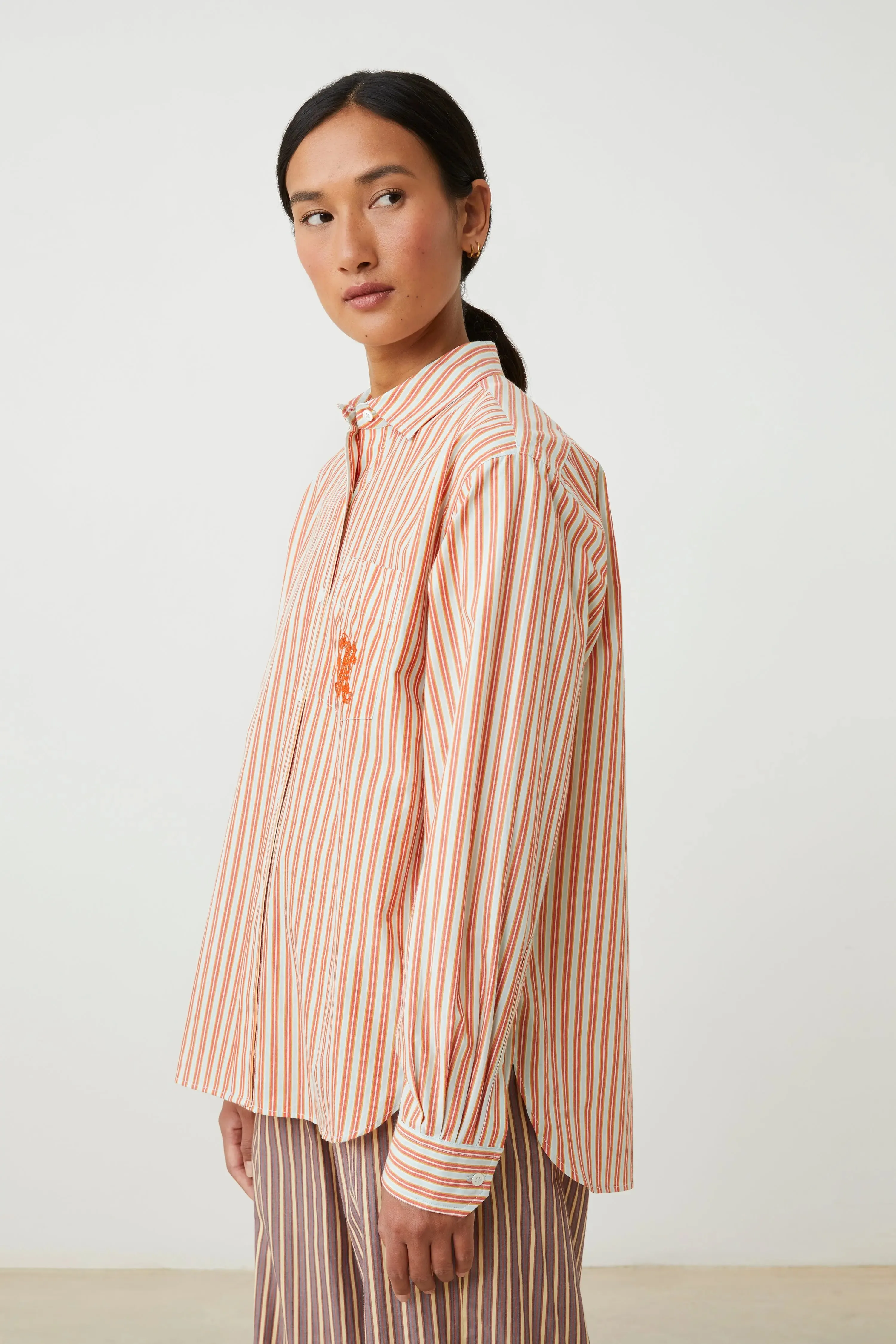 Chemise Michelle N°829 Pop Stripes Spritz sold by Moismont product image thumbnail 2