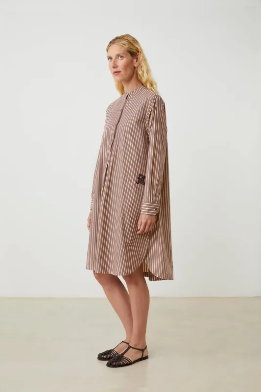 Robe Martine N°784 Pop Stripes Garnet made by Moismont