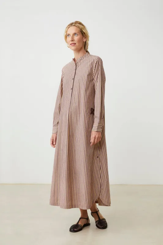 Robe Chloe N°785 Pop Stripes Garnet made by Moismont