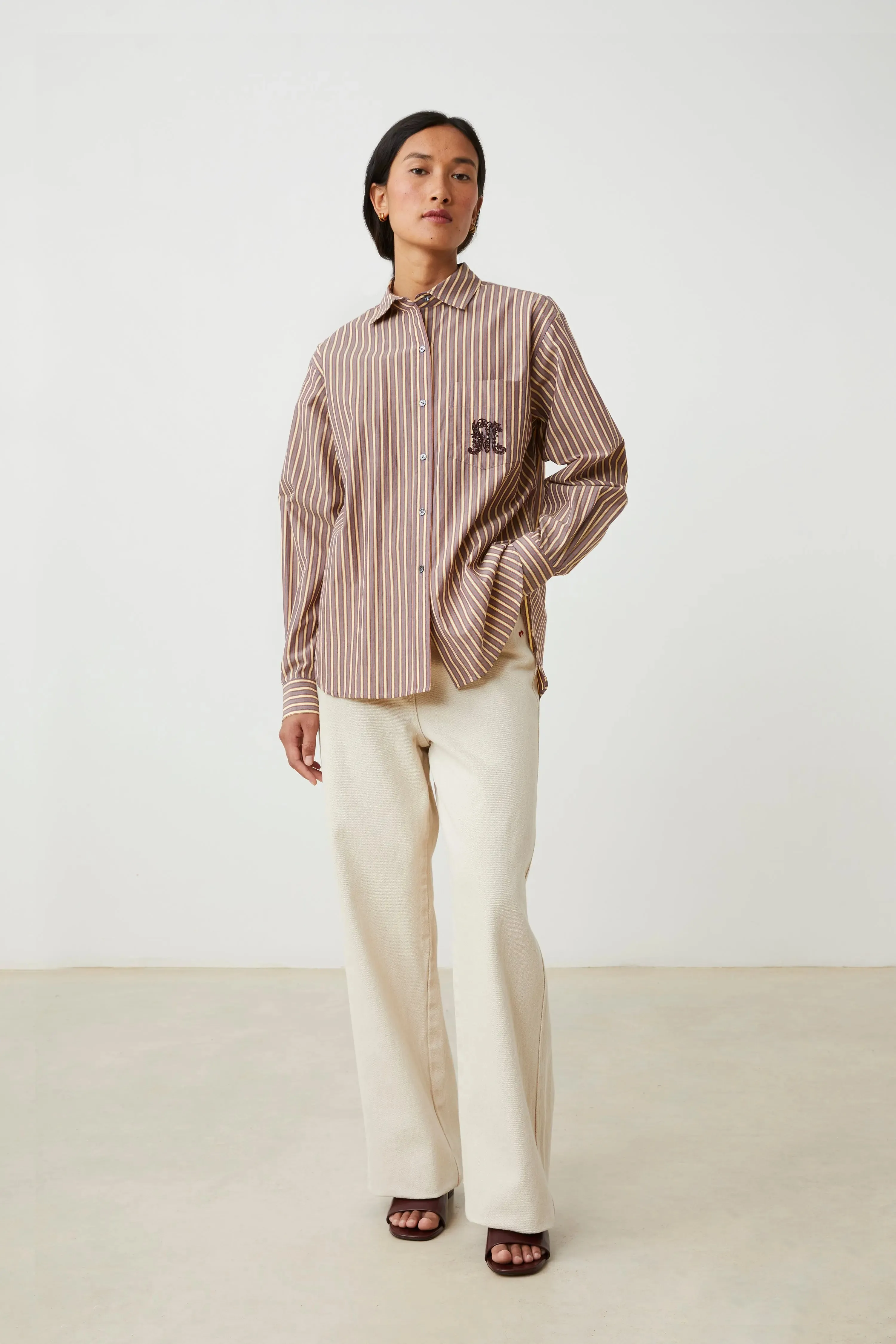 Chemise Michelle N°829 Pop Stripes Garnet sold by Moismont product image thumbnail 2
