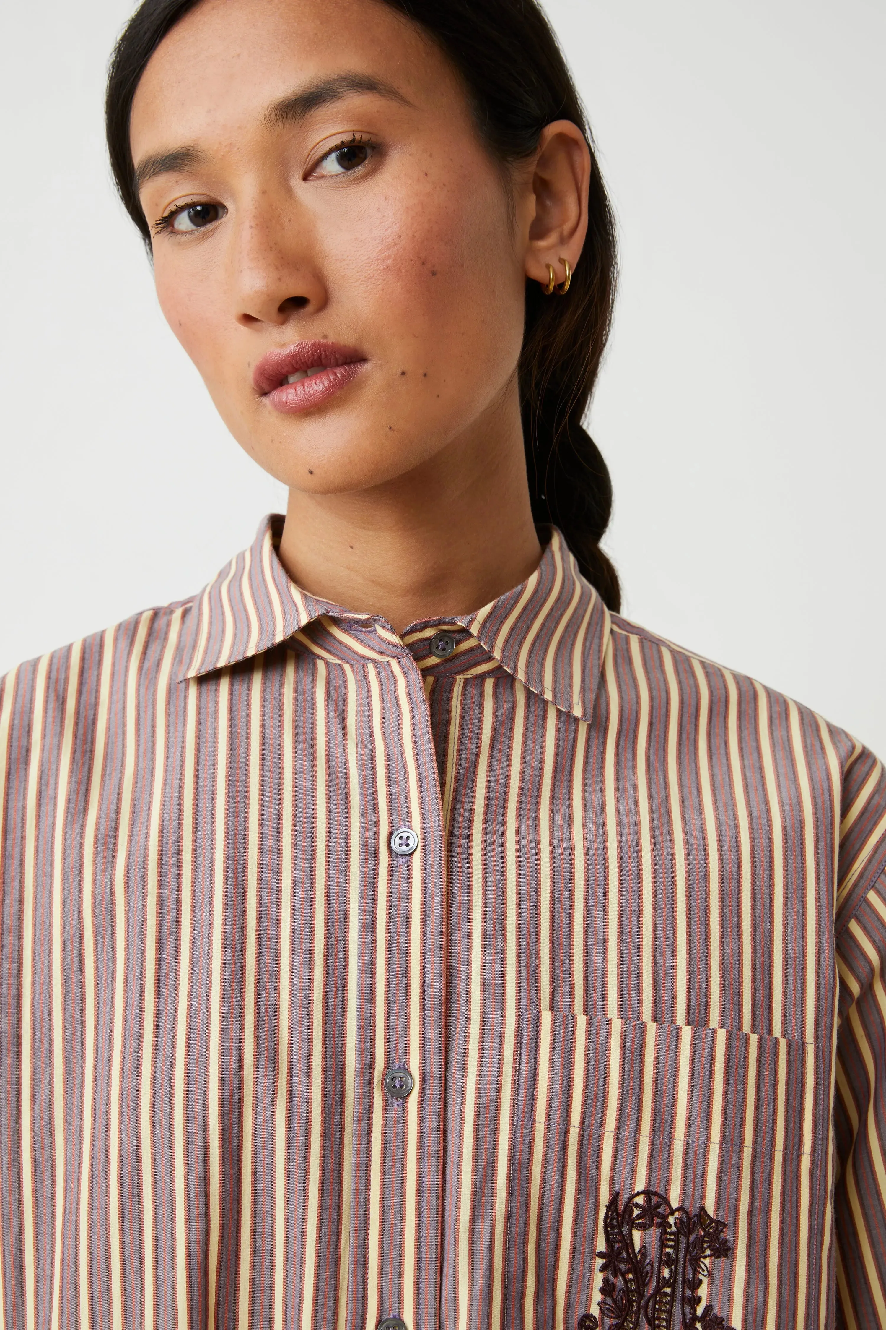 Chemise Michelle N°829 Pop Stripes Garnet sold by Moismont product image thumbnail 4