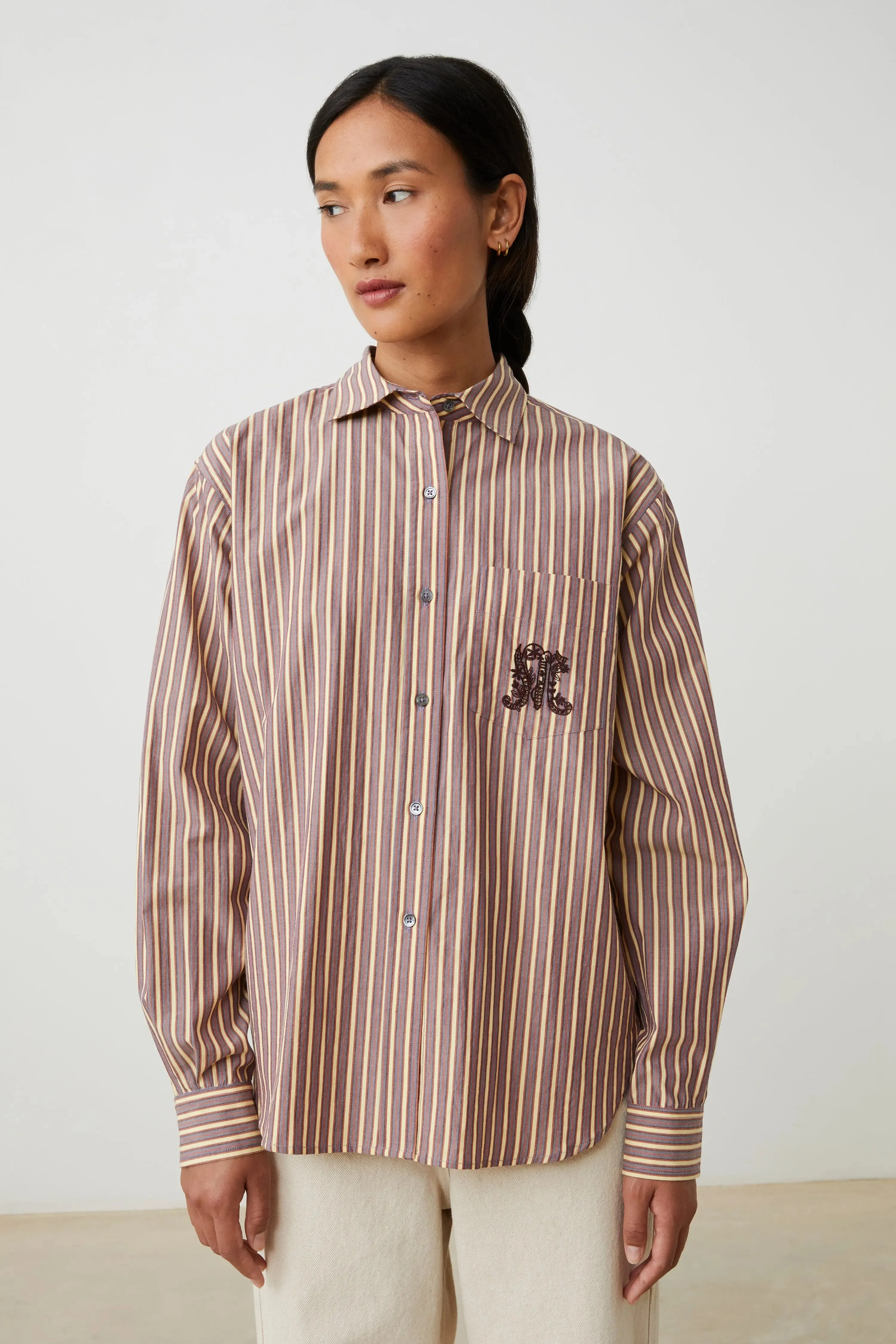 Chemise Michelle N°829 Pop Stripes Garnet sold by Moismont product image thumbnail 3