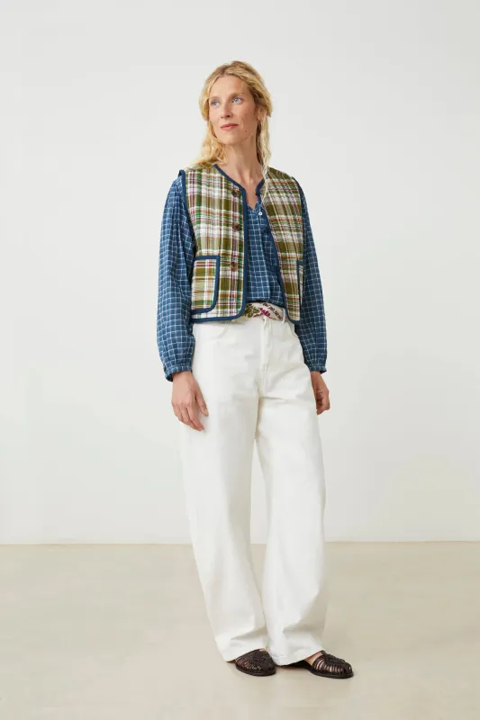 Gilet Annie N°828 Secret Checks Amazon made by Meli Melo
