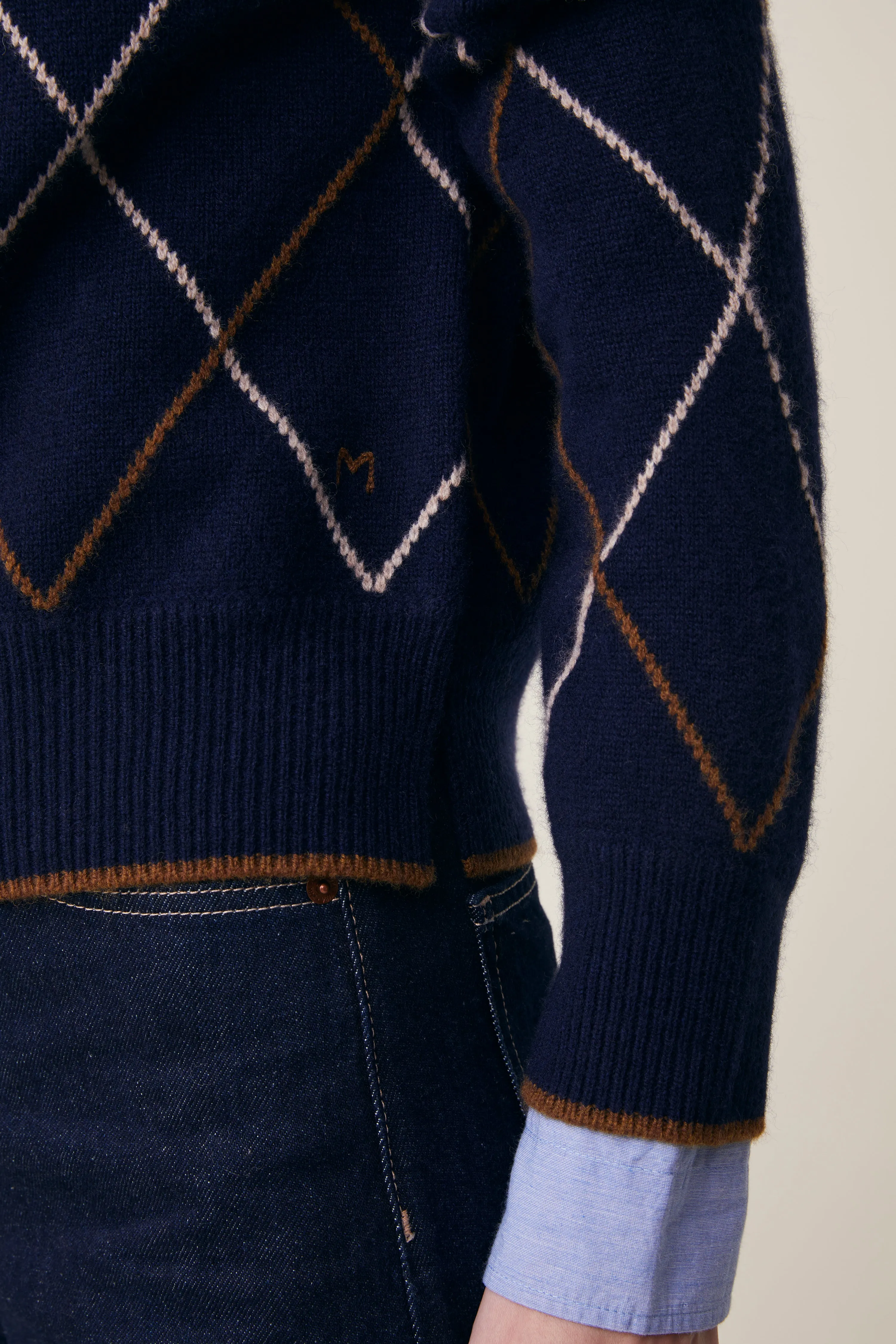 Gilet Auguste N°233 Arlequin Magic Blue sold by Moismont product image thumbnail 4