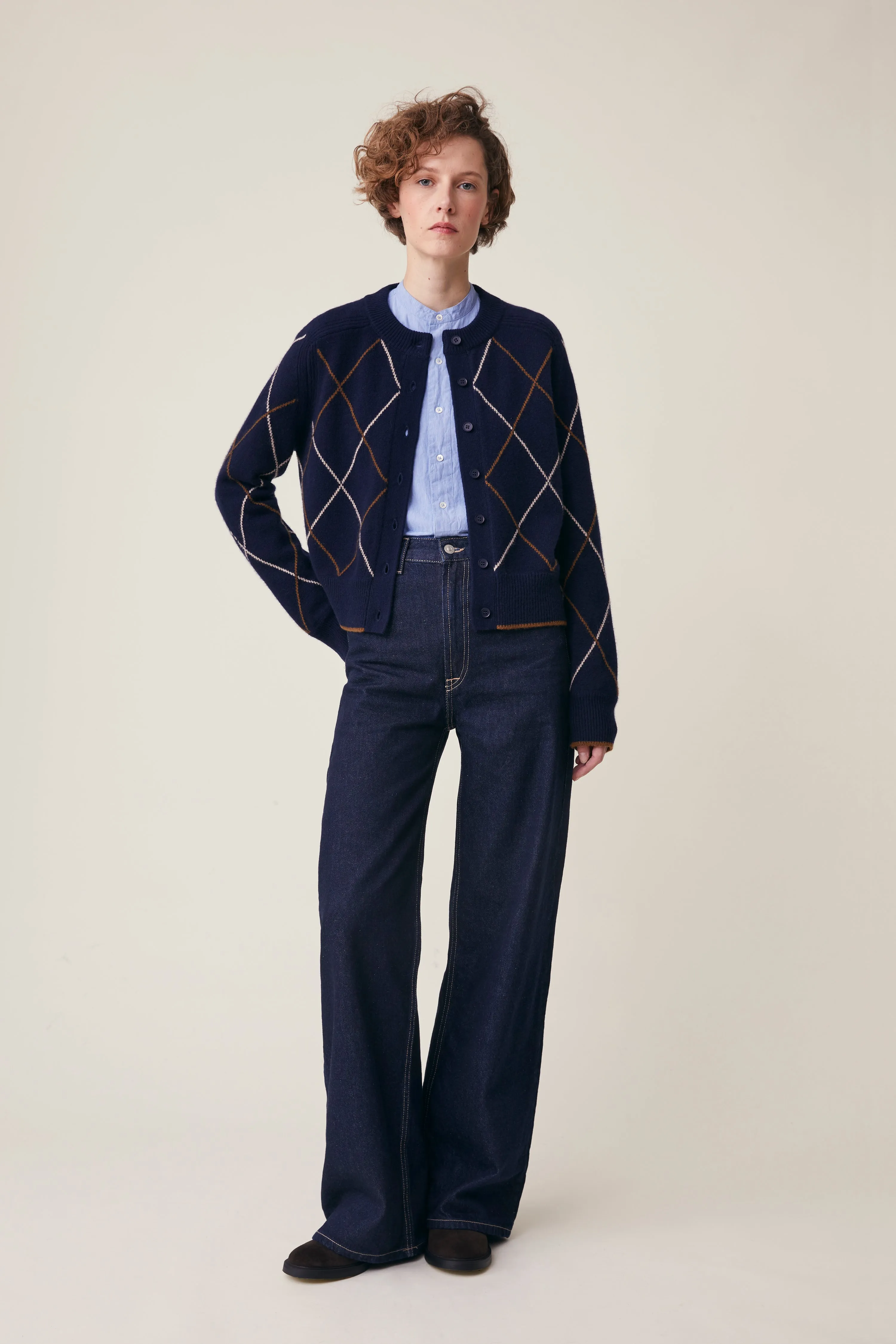 Gilet Auguste N°233 Arlequin Magic Blue sold by Moismont product image thumbnail 2