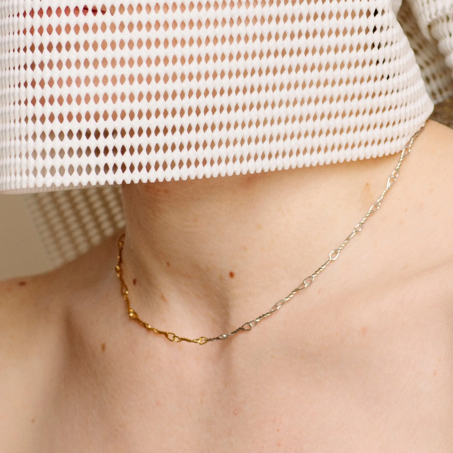 2Tone Wire Necklace sold by PAR ICI product image thumbnail 3