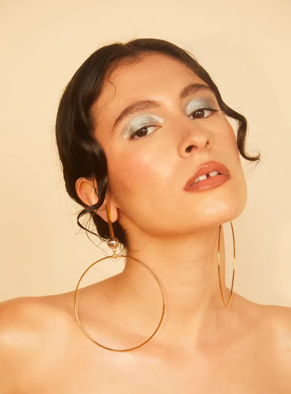 Oversized Trapped Hoops sold by PAR ICI