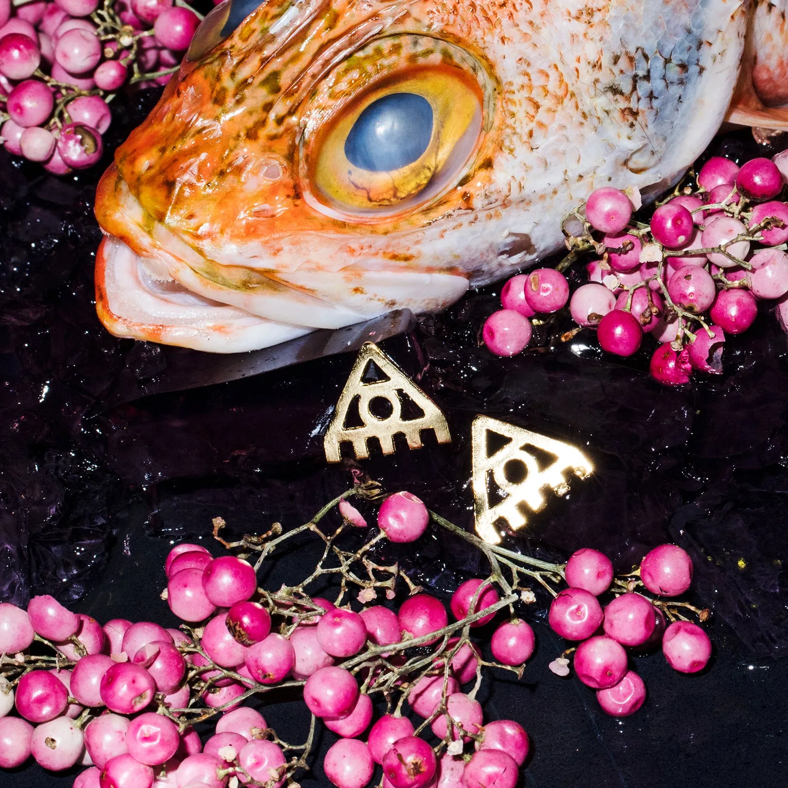 Delta Triangle Earrings sold by PAR ICI