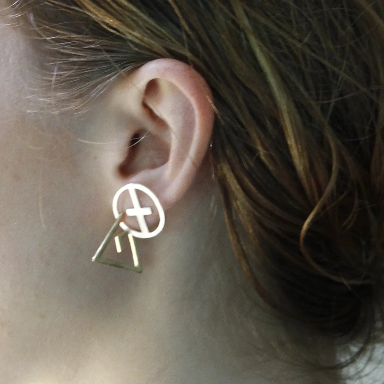 large circle studs sold by PAR ICI product image thumbnail 2