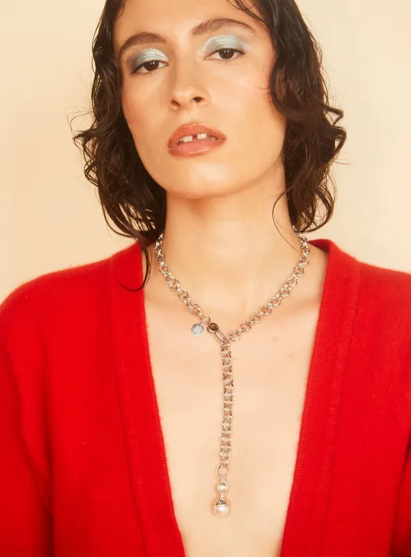 Pearl Drop Necklace made by PAR ICI